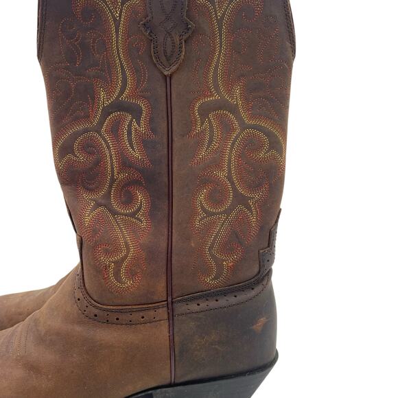 Justin Womens Sorrell Apache Stampede Western Cowgirl Leather Boots Sz 10B - Picture 8 of 16
